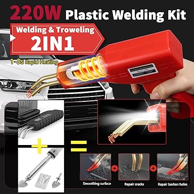Buy 150W Plastic Welder,2 In 1 Plastic Welding Kit Plastic Repair Welder Soldering Hot Stapler Gun Kit With 7 Types Of Welding Plastic Welding Rods And 6 - View #8