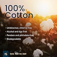 Vista 11 de Tiny Twinkle Toallitas secas 100% algodón para bebé, 480 unidades, uso húmedo o seco, sin olor (fragancia), hipoalergénicas y sin productos