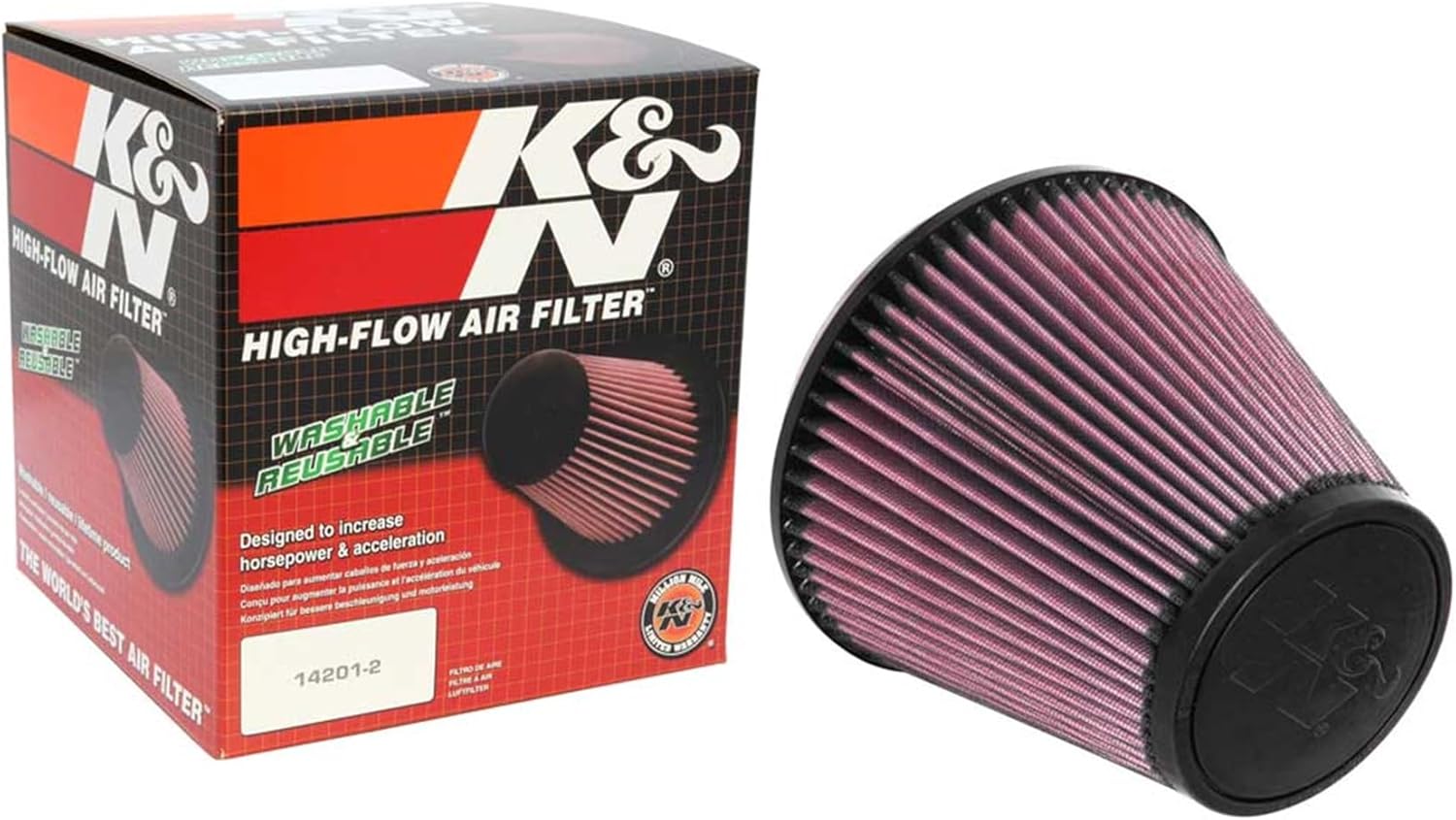 K&N RU-5107 Universal Clamp-On Air Filter