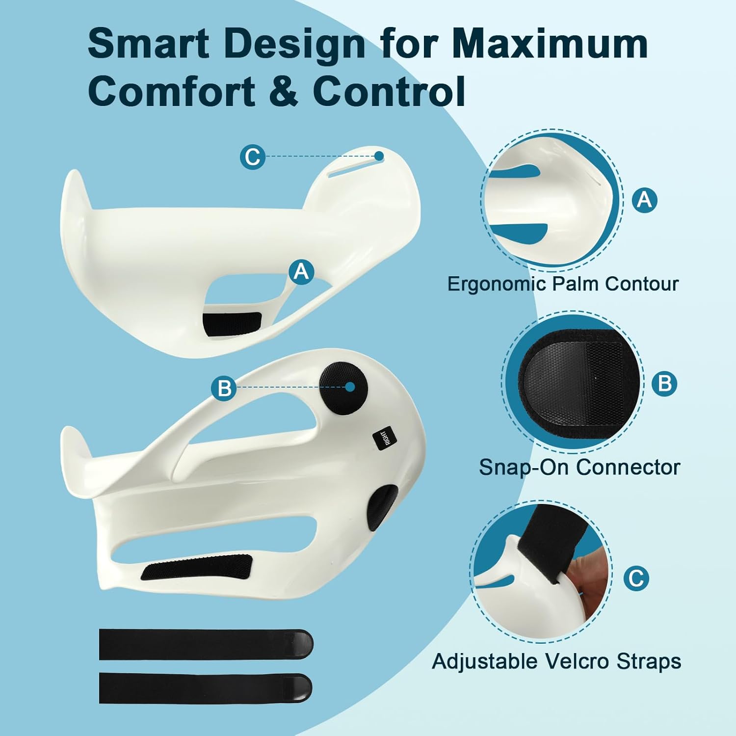 Left Hand Walker Splint with Two Securing Straps, Comfortable Walker Hand Grip, Hand Brace Splint for Seniors, Stroke Recovery, Parkinson's, Dementia, Arthritis, Hand Tremors, and Limited Grip Strength