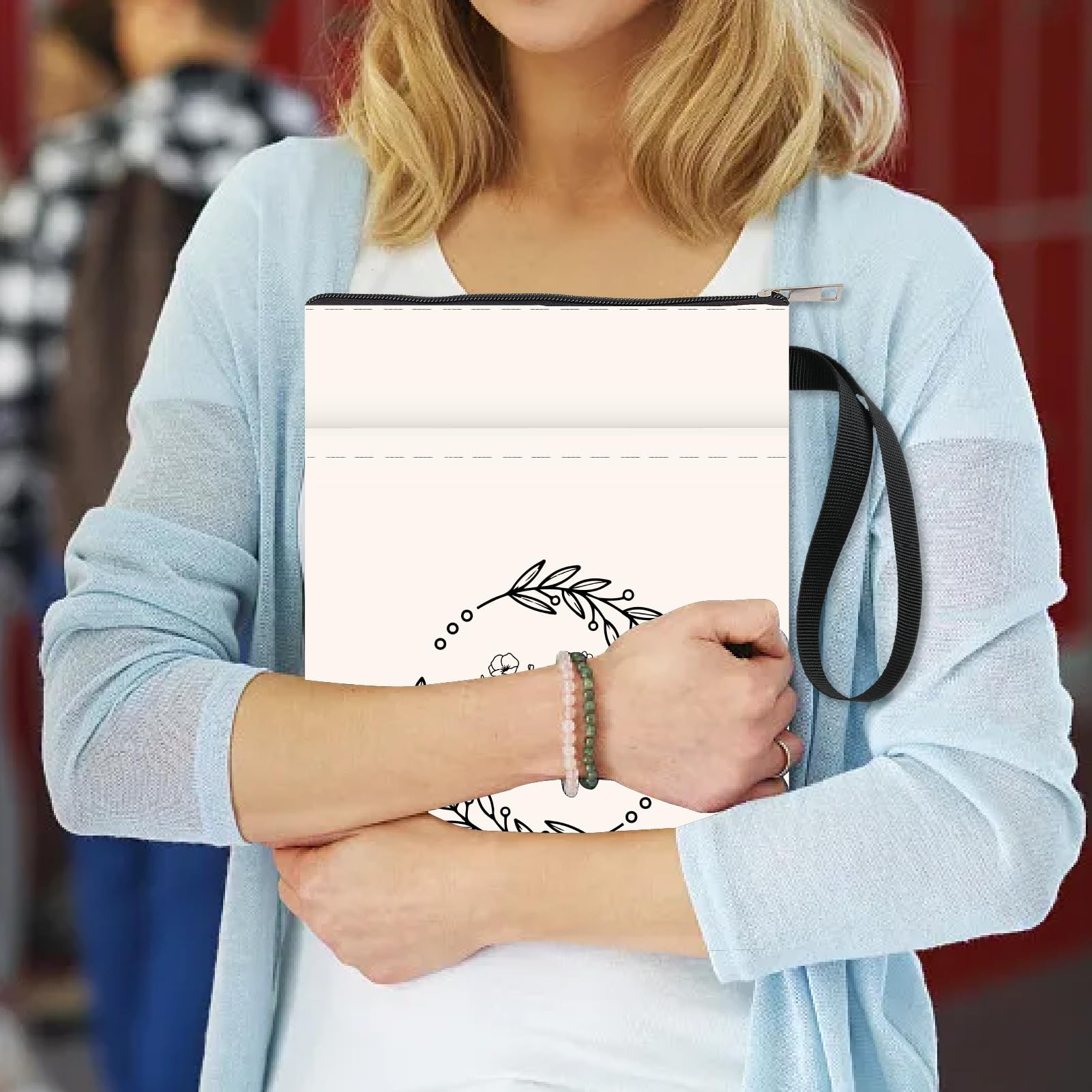 Custodia Per Libri Floreale CRASPIRE Con Cerniera | Copertura Protettiva Lavabile Con Tasca | Per Romanzi, Quaderni E Tablet - Foto 13