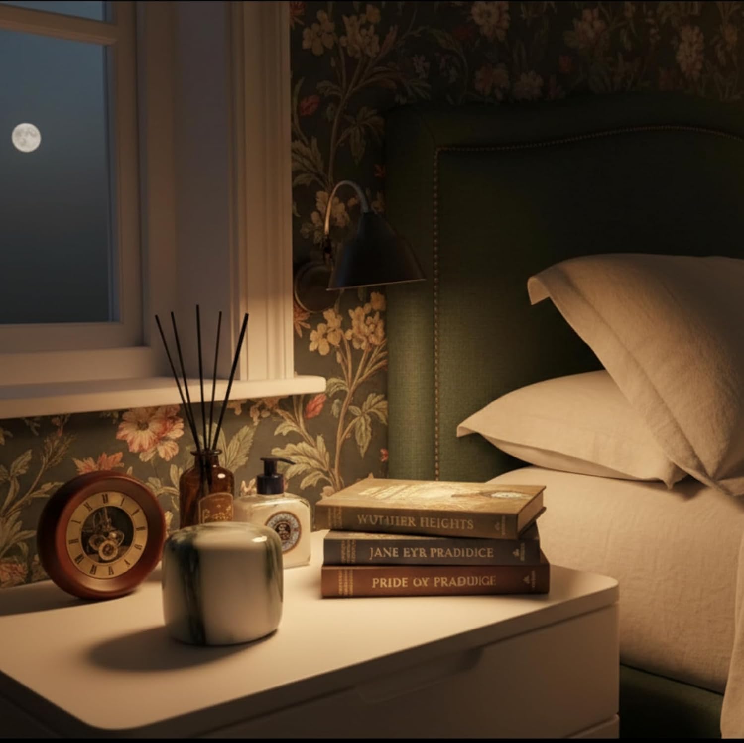 Marble Lamp Night Light Touch Bedside Table Lamp for Bedroom,Type-C Rechargeable Small Desk Bedside Small Lamps,Eye Caring Dimmable LED Ambient lamp (Calacatta Green)