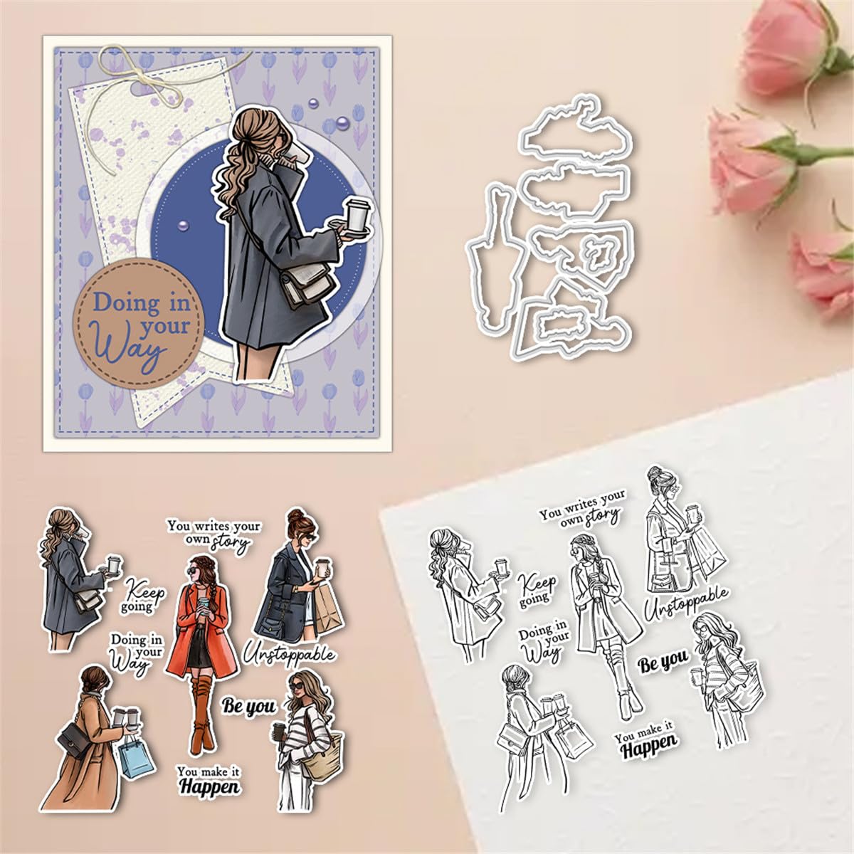 przezroczyste stemple dziewczyna silikonowe przezroczyste pieczęcie wytłaczane szablony do tworzenia kartek DIY Scrapbooking zdjęcie dziennik album pamiętnik dekoracja Die Cuts