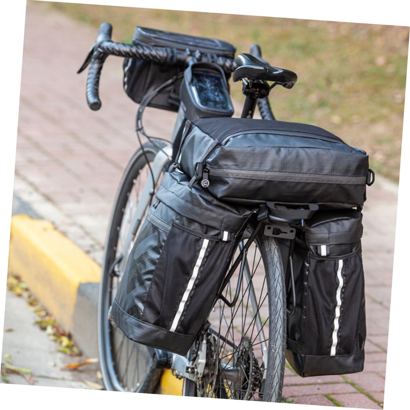 Waterproof Bike Pannier Bag 50l Rear Seat Shelf Carry Bag for Mountain Bike Cycling Travel with Sturdy Material and Large Capacity