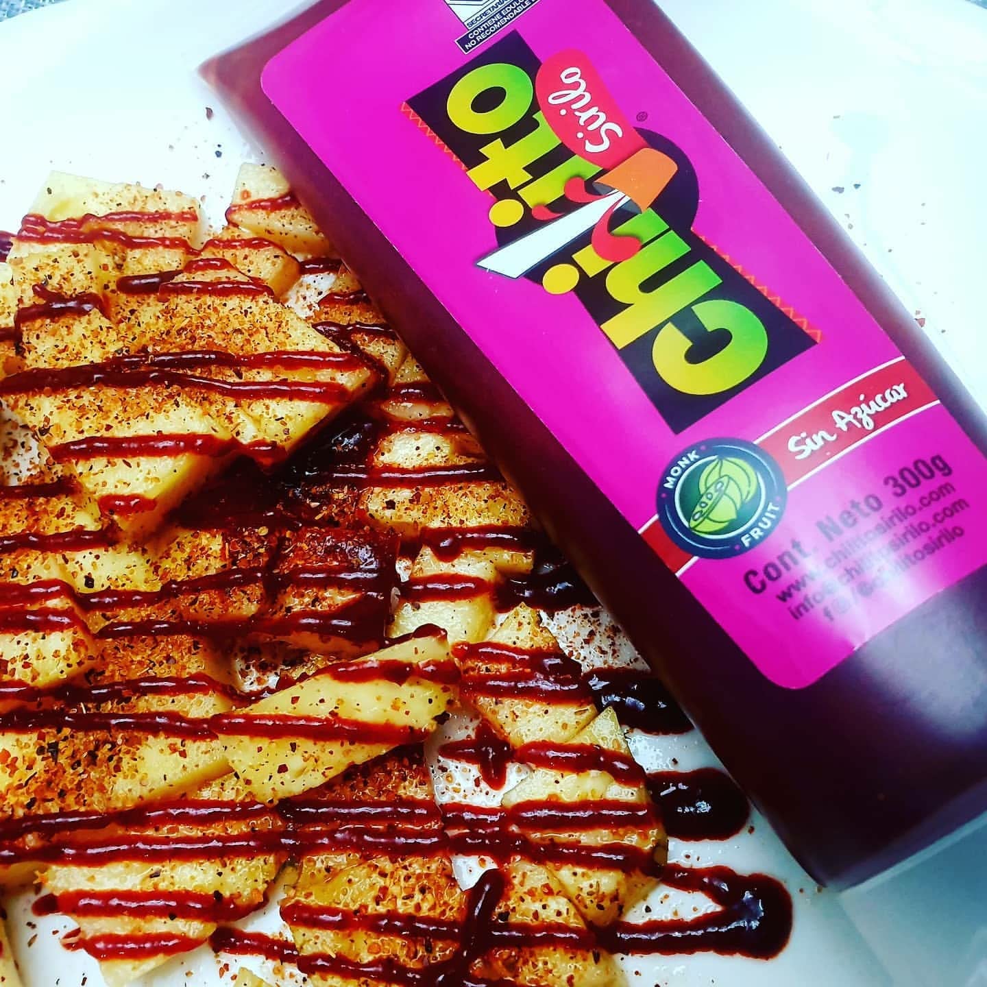 Chilito Sirilo Monk Fruit 10.5 oz (Pack of 3). Delicious blend of Spicy, Sweet and Salty Sauce. Sweetened with Monk Fruit.