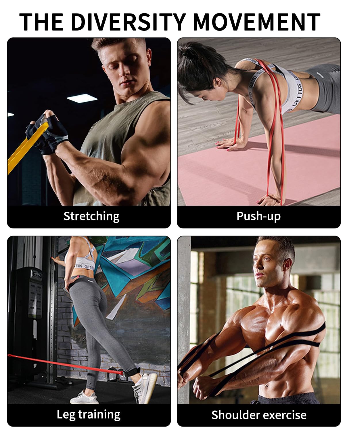 BANDE CORDA ELASTICHE ATTREZZO PER ALLENAMENTO RESISTENZA FORZA E AGILITà GAMBE - Foto 9