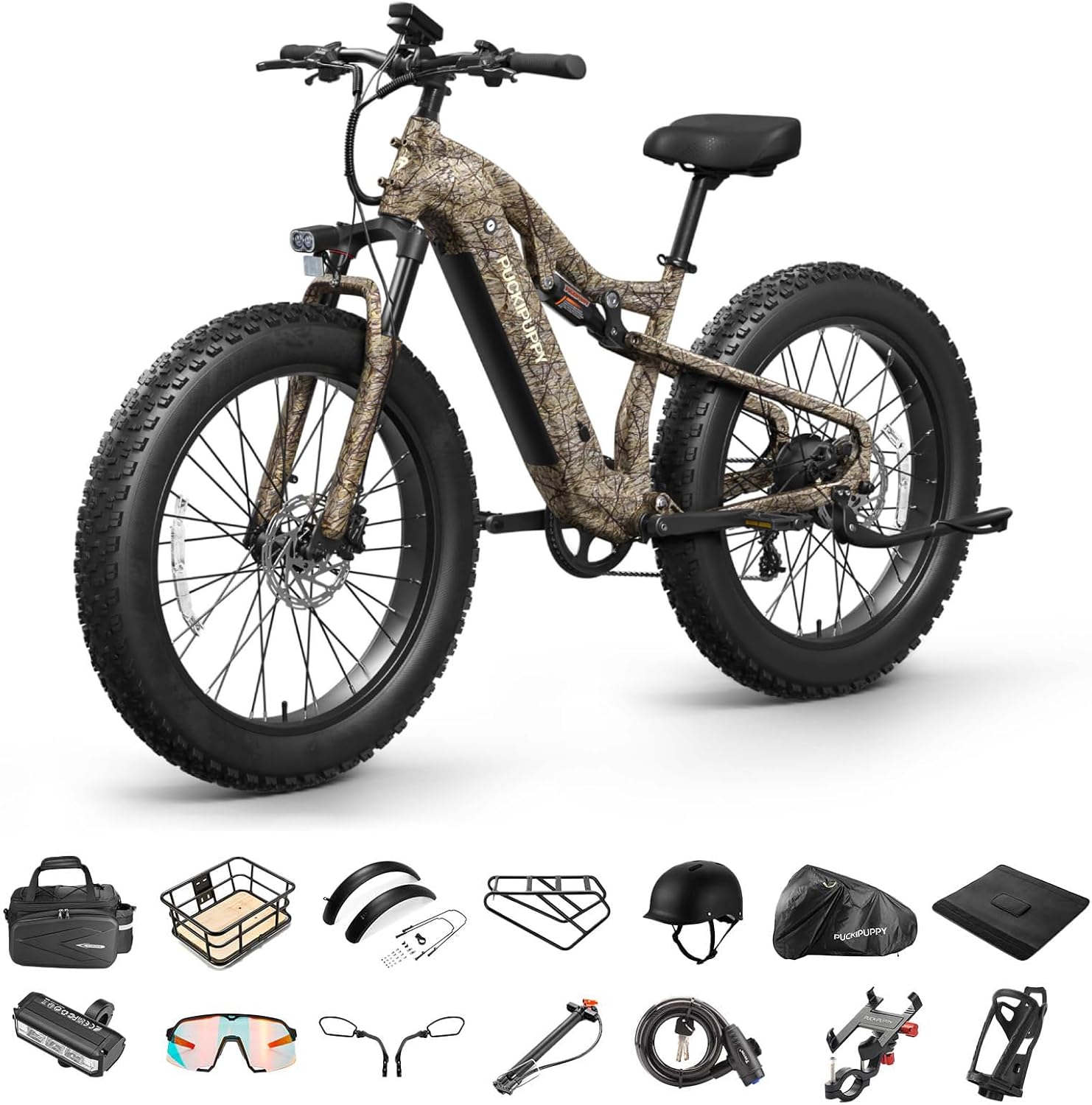 PUCKIPUPPY Labrador Pro Electric Bike, with Luxury Accessory Pack, for A More Enjoyable Riding Experience