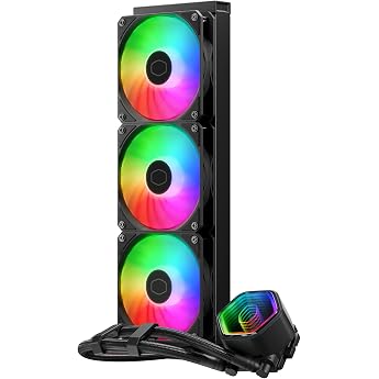 Cooler Master MasterLiquid 360 Core II Water Cooling - 360mm AIO Water Cooling Max 280W TDP GR9 Dual Chamber Pump Upgraded ARGB Gen 2 Fans Fast Assemble AMD and Intel Kits - Black