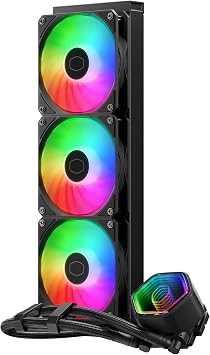 Cooler Master MasterLiquid 360 Core II CPU Liquid Cooler - 360mm AIO Water Cooling System Max. 280W TDP, GR9 Dual-Chamber Pump, Enhanced ARGB Gen 2 Fans, Quick-Mount AMD & Intel Kits - Black