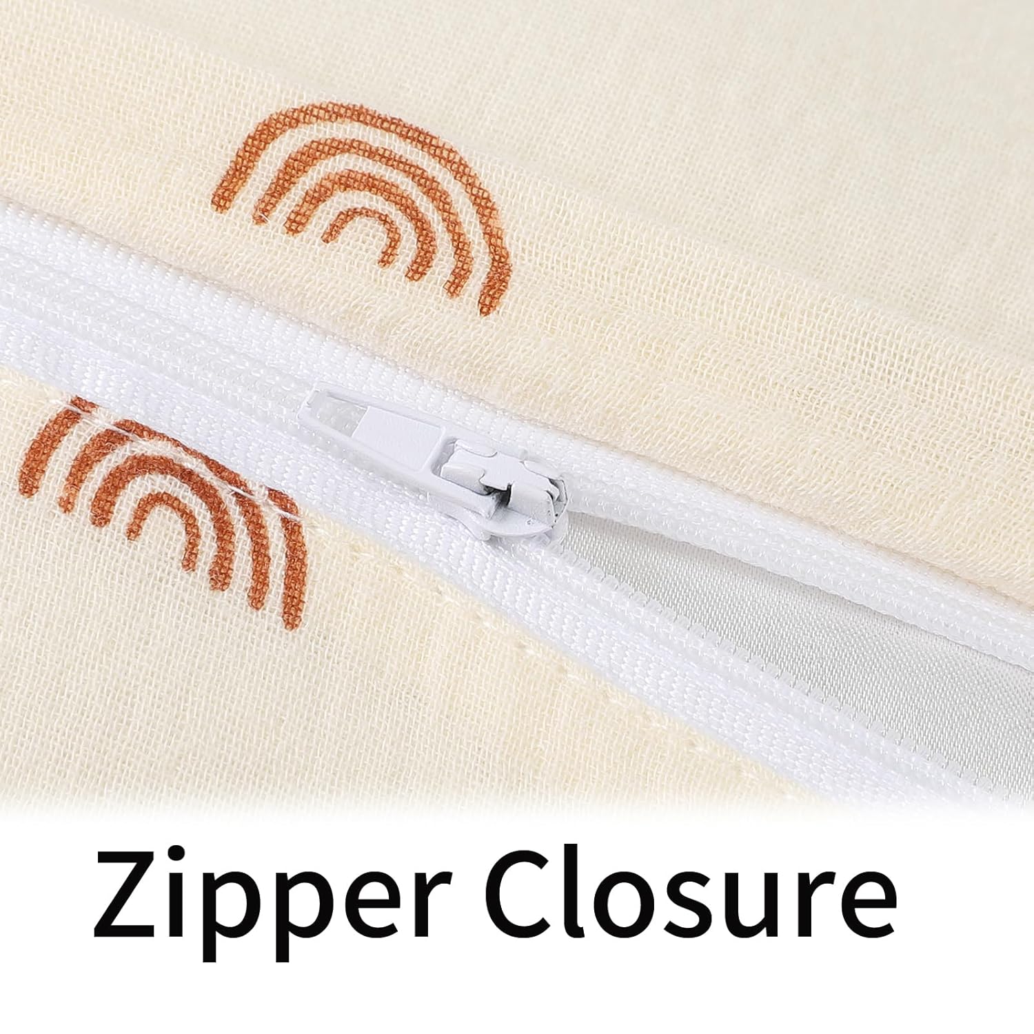 Onacosht Muslin Nursing Pillow Cover Soft 100% Cotton Feeding Pillow Slipcover Fits Standard Infant Nursing Pillow for Boy and Girl, Rainbow Printing - Image 3