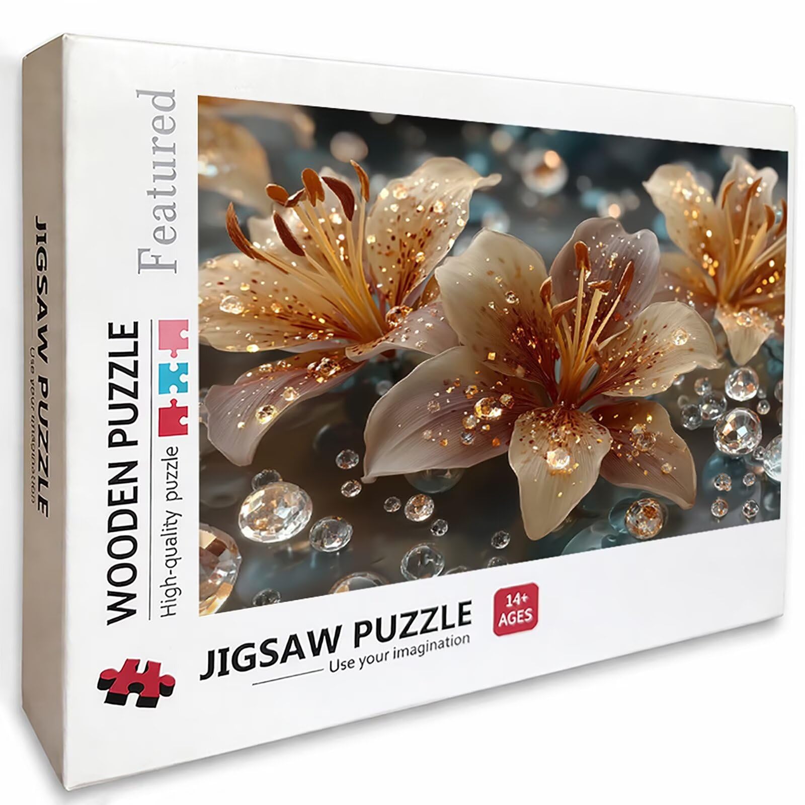 Puzzle dla dorosłych, 2000 elementów, "zrób to sam", 99 x 70 cm, drewniane puzzle dla całej rodziny, duże, sprytne zagadki, dekoracyjne puzzle i prezenty, gra zręcznościowa (kwiaty) 8-1267