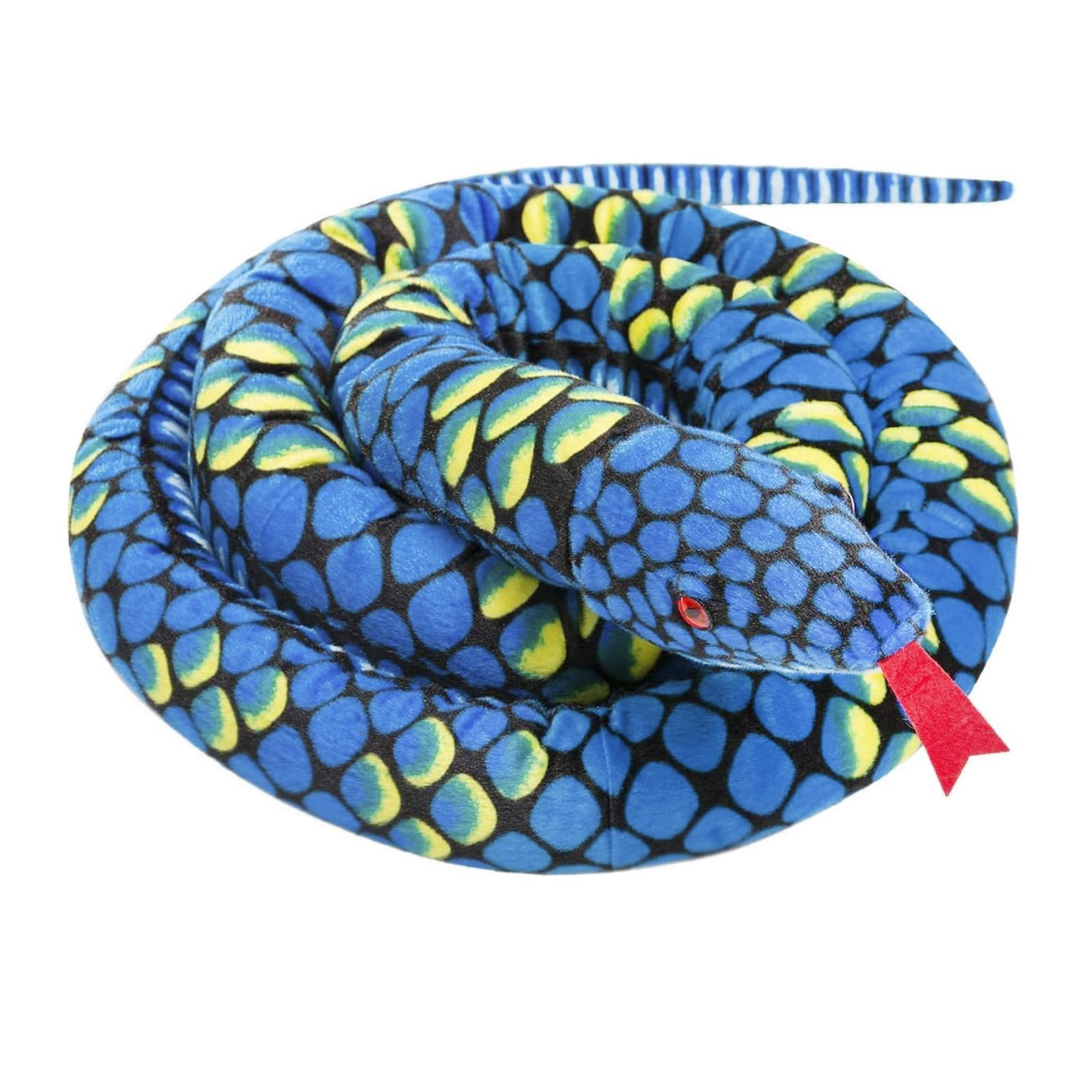 OhMill Jumbo 280cm Fake Python Snake Soft Doll Cuddly Plush Toy Sofa Bed Pillow Cushion Children Playtime Stuffed Animated Halloween Python Tricky Toys - Image 3