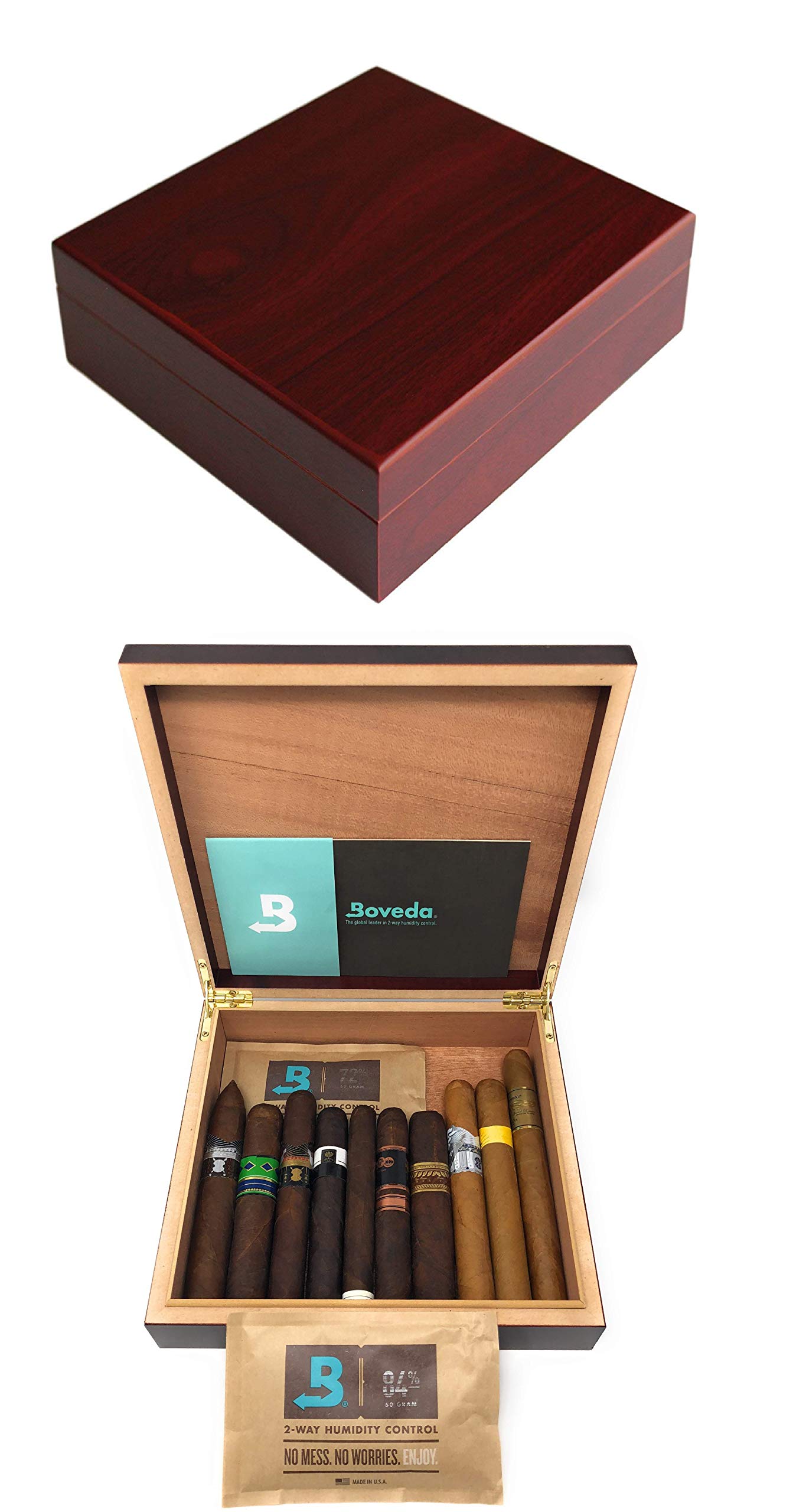 Buy The Chateau 20 Cigar Humidor with Boveda Humidity Control Kit