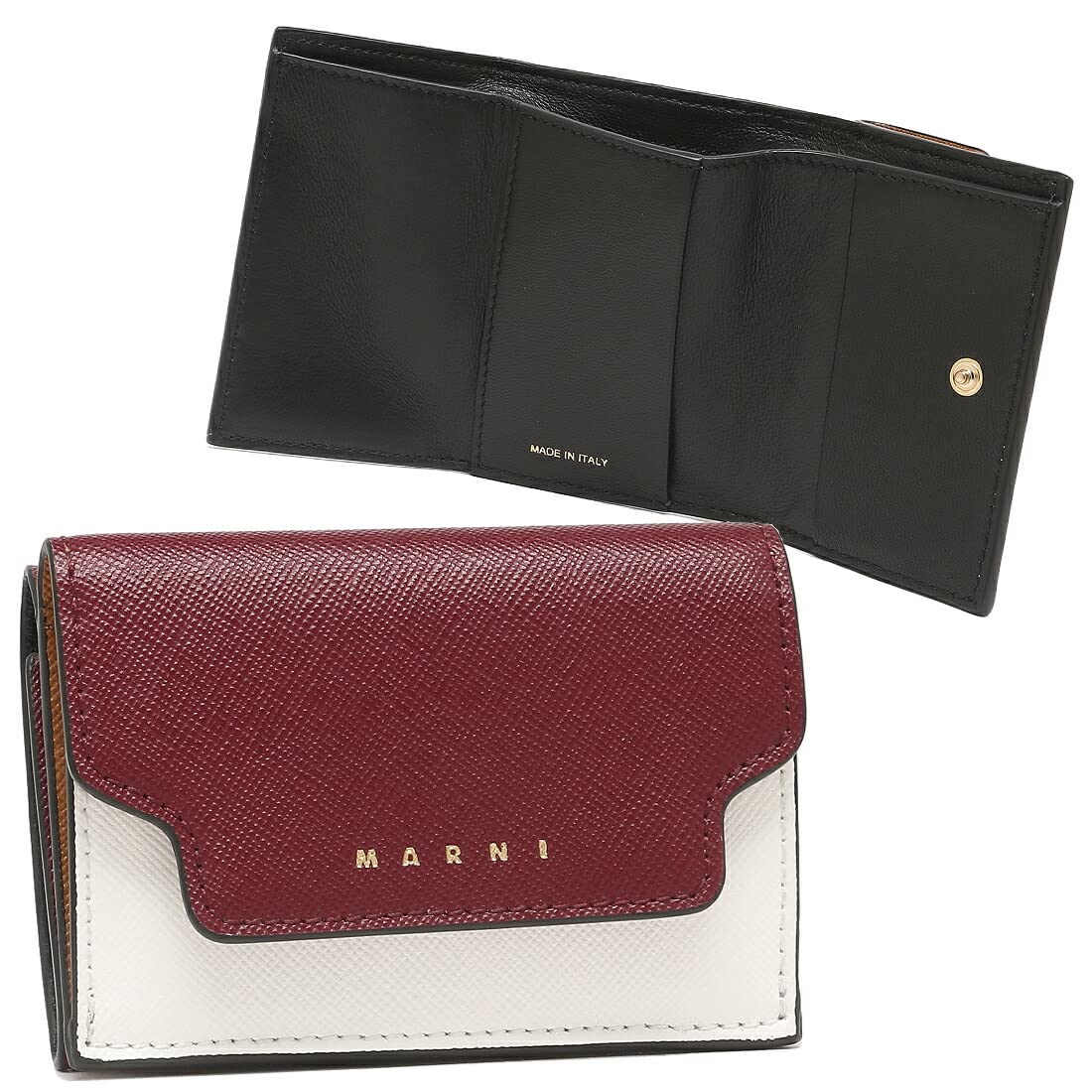 MARNI マルニ MARNI 3つ折小銭付き財布 三つ折り財布 コンパクト財布 レディース レッド/ホワイト PFMOW02U25 Z475N