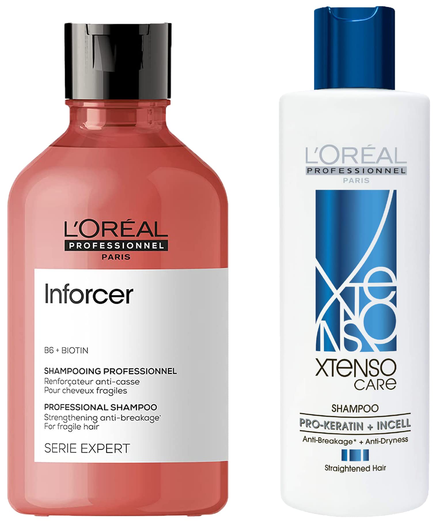 L'Oréal Professionnel Serie Expert Inforcer Shampoo 300 Ml, For Reduced Hair Breakage & L'Oréal Professionnel Xtenso Care Shampoo 250 Ml, For Straightened Hair-image-2