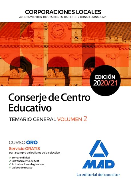 Portada de Conserje de Centro Educativo de Corporaciones Locales. Temario General volumen 2