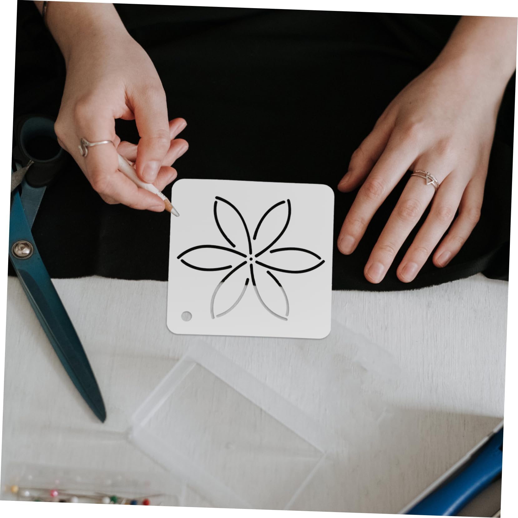 Operitacx 18piezas Plantillas De Acolchado y De Costura Para Patchwork Plantillas De Flores Para Manualidades y Para Del