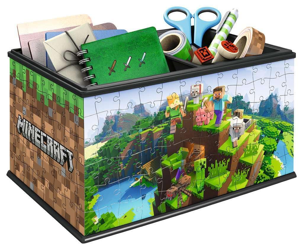 Ravensburger - Puzzle 3d Minecraft Storage Box | Puzzle 3d Bambini A Partire Dagli 8 Anni | Modellismo Da Costruire Bambini Di 216 Pezzi | Regalo Bambino 8 Anni E Più