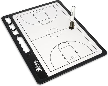 Murray Sporting Goods Whiteboard Premium Basketball Coaches Clipboard | Double-Sided Basketball Whiteboard with Marker