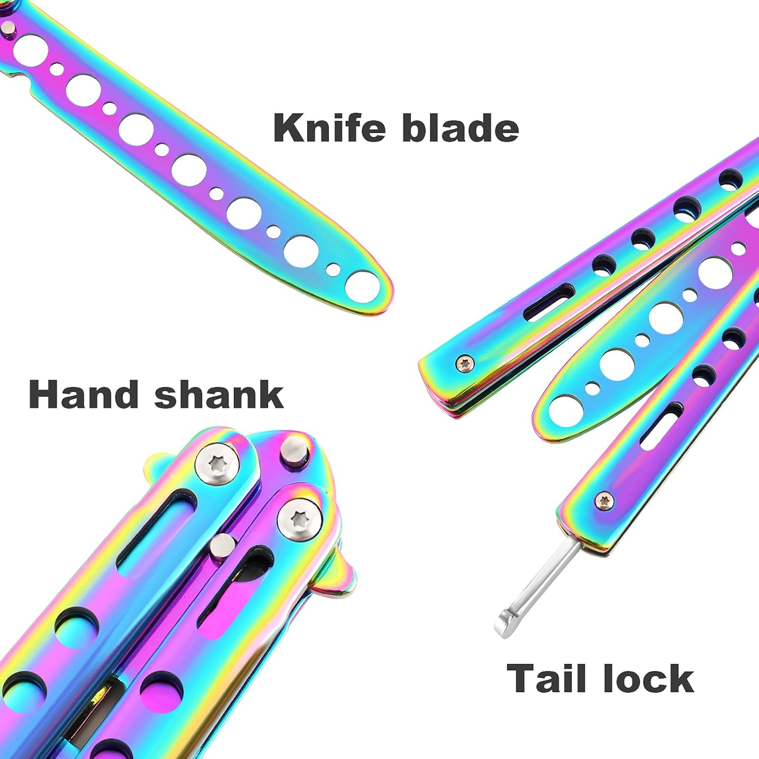 Butterfly Knife, Practice Knives, Trainer Martial Arts Practice Swords, Steel Metal Folding Knife Training Knife Tool Unsharpened（Knife） : Sports & Outdoors