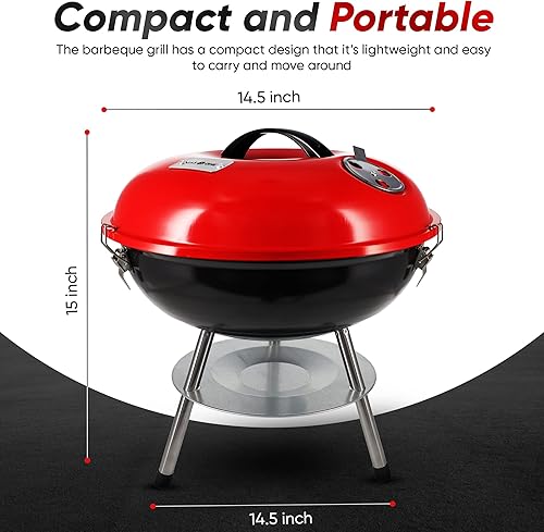 Miniatura 9 de Gas One Parrilla portátil de barbacoa de 14 pulgadas con tapa de bloqueo de 3 puntos para preservación del calor - Sistema de ventilación doble