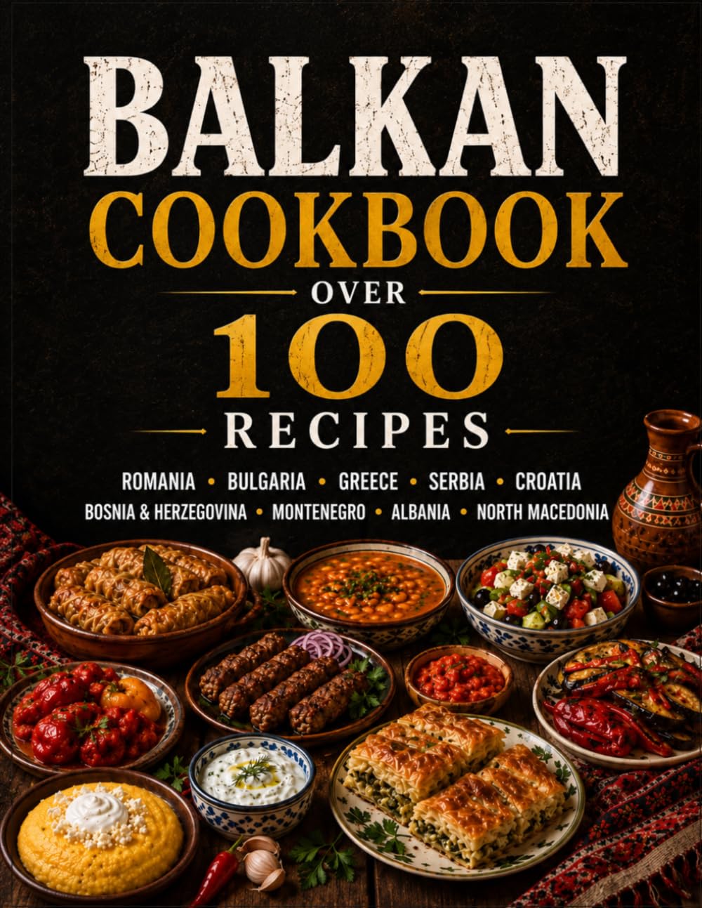 BALKAN COOKBOOK: Over 100 Authentic Recipes from Romania, Bulgaria, Greece, Serbia, Croatia, Bosnia & Herzegovina, Montenegro, Albania, and North Macedonia