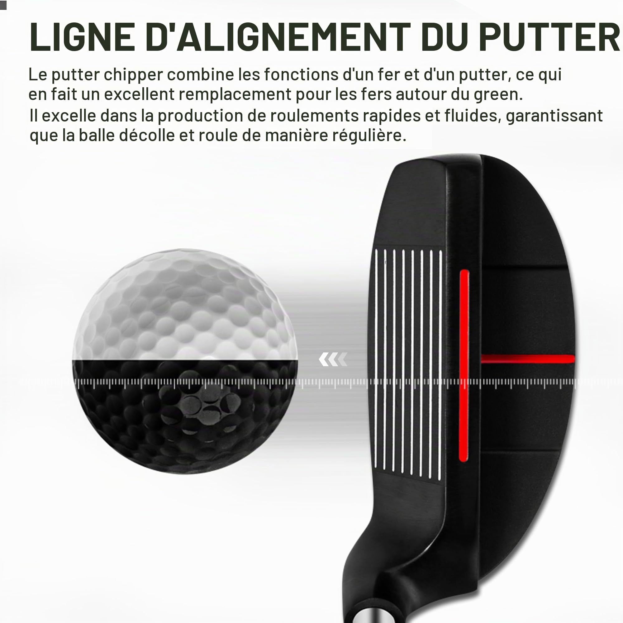 PGM Cale de sable de qualité supérieure pour homme et femme – Tirs faciles – Légal pour le jeu de tournoi, coupe rapidement les coups de votre court jeu - Club de golf haut loft