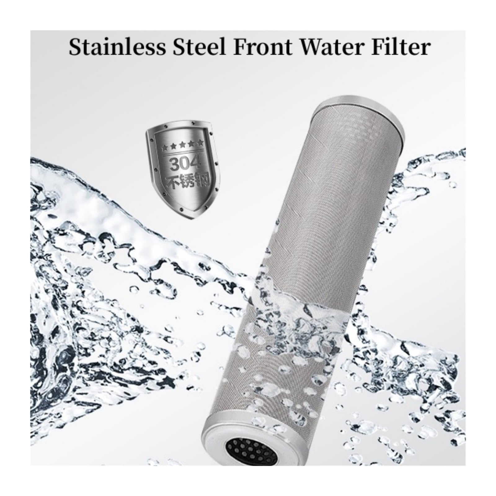 El Filtro De Agua De Acero Inoxidable De 10 Pulgadas Se Puede Limpiar Y Reutilizar, Resistente A Altas Temperaturas, 5 Micrones Y Más Piezas(1 micron)
