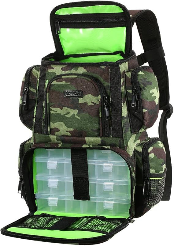 Lixada Fishing Tackle Bag,Fishing Tackle Backpack with 4 Trays