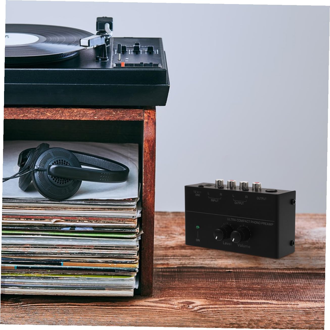 Veemoon Preamplificador de Tocadiscos Metálico Amplificador de Phono para Audio Doméstico Preamplificador de Repuesto para Tocadiscos para Sistemas de Alta Fidelidad