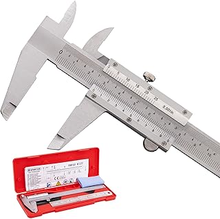 Spurtar Calibre de 150 mm / 6 polegadas, calibrador de medição, analógico, para diâmetro e profundidade, precisão de medição: 0,02 mm / 0,001 polegadas para casa, bricolagem, jóias, carpintaria
