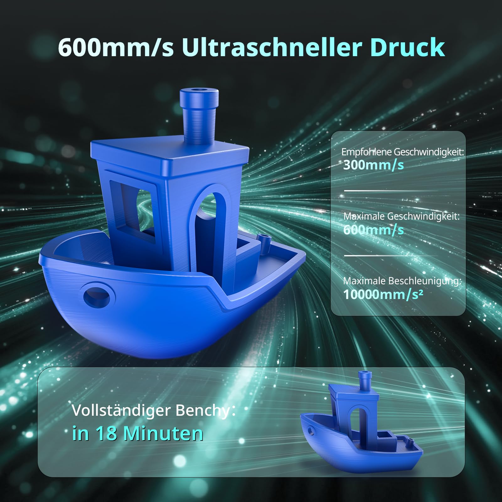 Anycubic Kobra 3 Max Combo 3D-Drucker Mehrfarbig, Trocknung Filament während des Drucks, 600 mm/s Schnelles Drucken, Vollautomatische Kalibrierung, Intelligentes Drucken