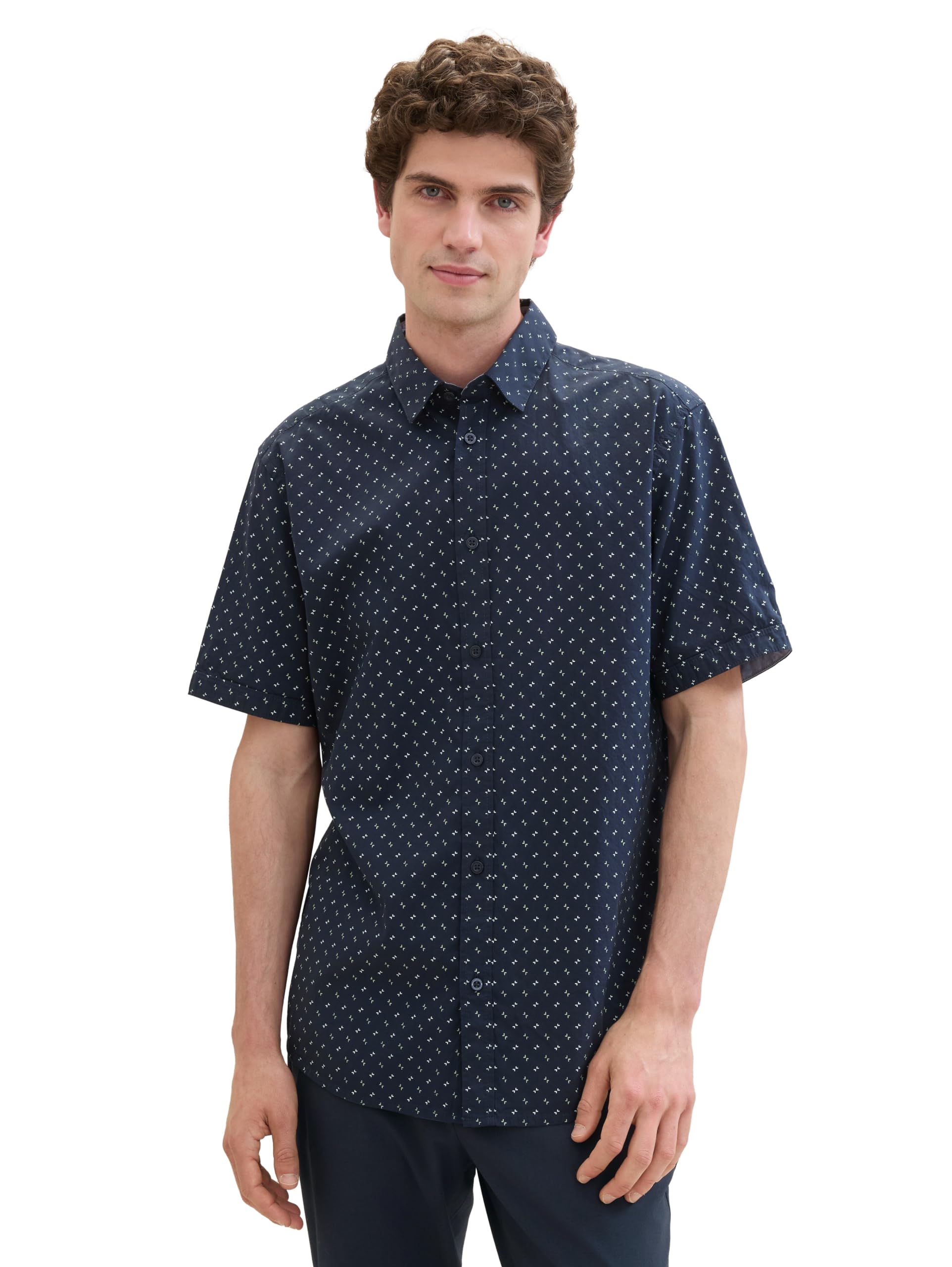 TOM TAILOR Men's Regular Fit Shirt with All-Over Print