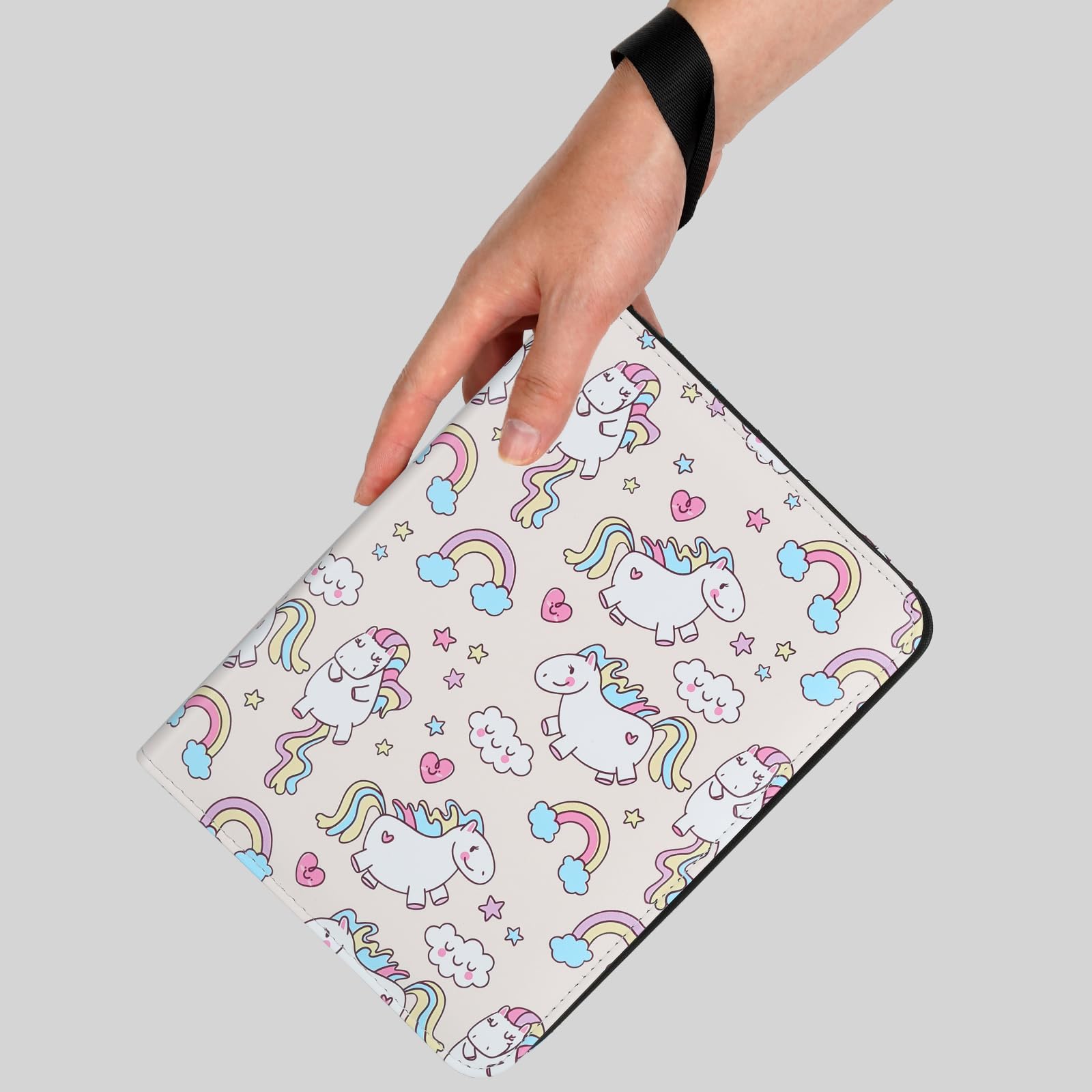 Trading Card Binder Pink Zipper Card Binder With 50 Removable Pages  Holds  400+ Game & Trading Cards, Includes Handle & Strap 50 Removable Card  Sleeves Binder