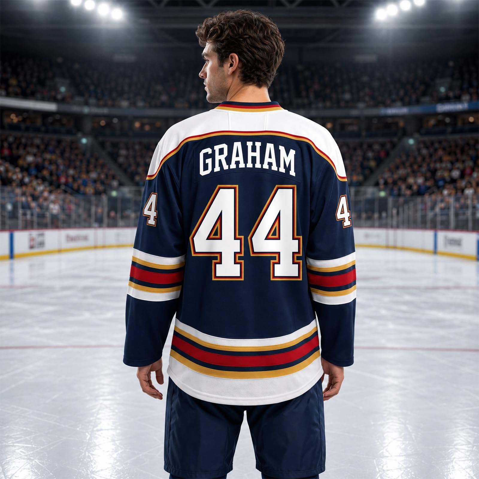 Campus Briar U Hockey Jersey Graham 44 & Logan 22 & Tucker 46 & di Laurentis 66 Jersey Maglia Vneck Maglietta Sportivo Streetwear Unisex Manica Lunga Camicie di Ispirazione Sportiva for Fans