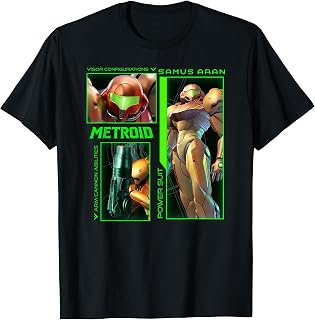 Metroid Samus Aran Suit Elements Panels Poster T-Shirt