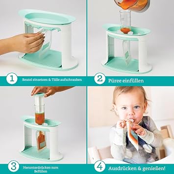 Infantino Squeeze Station for Homemade Baby Food Bag Filling Station for Pureed Food for Babies and Toddlers