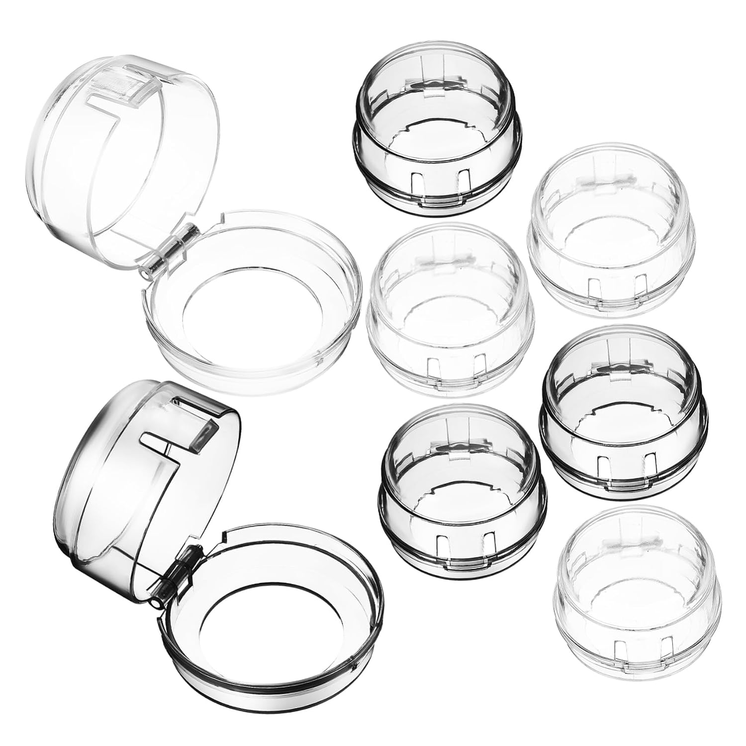 Hemoton 8pcs Gas Stove Knob Covers Childproof Button Protectors for Kitchen Safety Material and Black Fits Standard Knobs for Boys and Girls and Pets