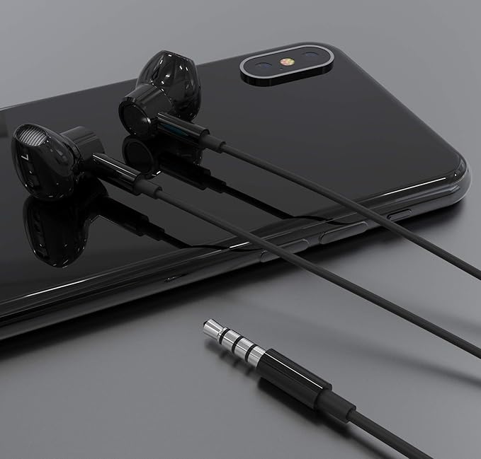 BENEWY in-Ear Earbuds Wired, Earphones with Microphone, Noise Isolation Corded for 3.5mm Jack Ear Buds for iPhone, Samsung, Computer, Laptop, Kids, School Students