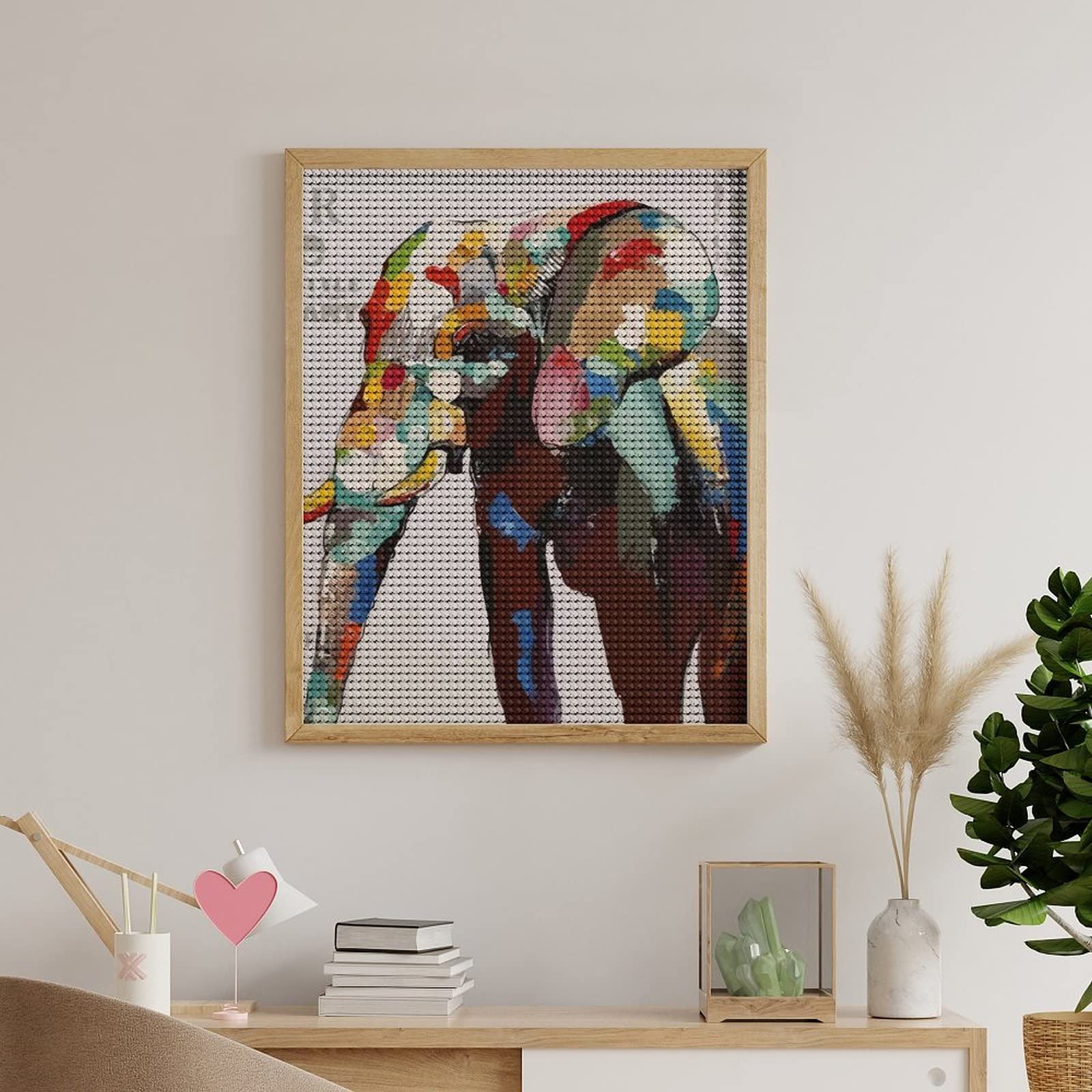 Amazon | ダイヤモンド絵 ダイヤモンド塗装キット 油絵 現代 抽象画 象