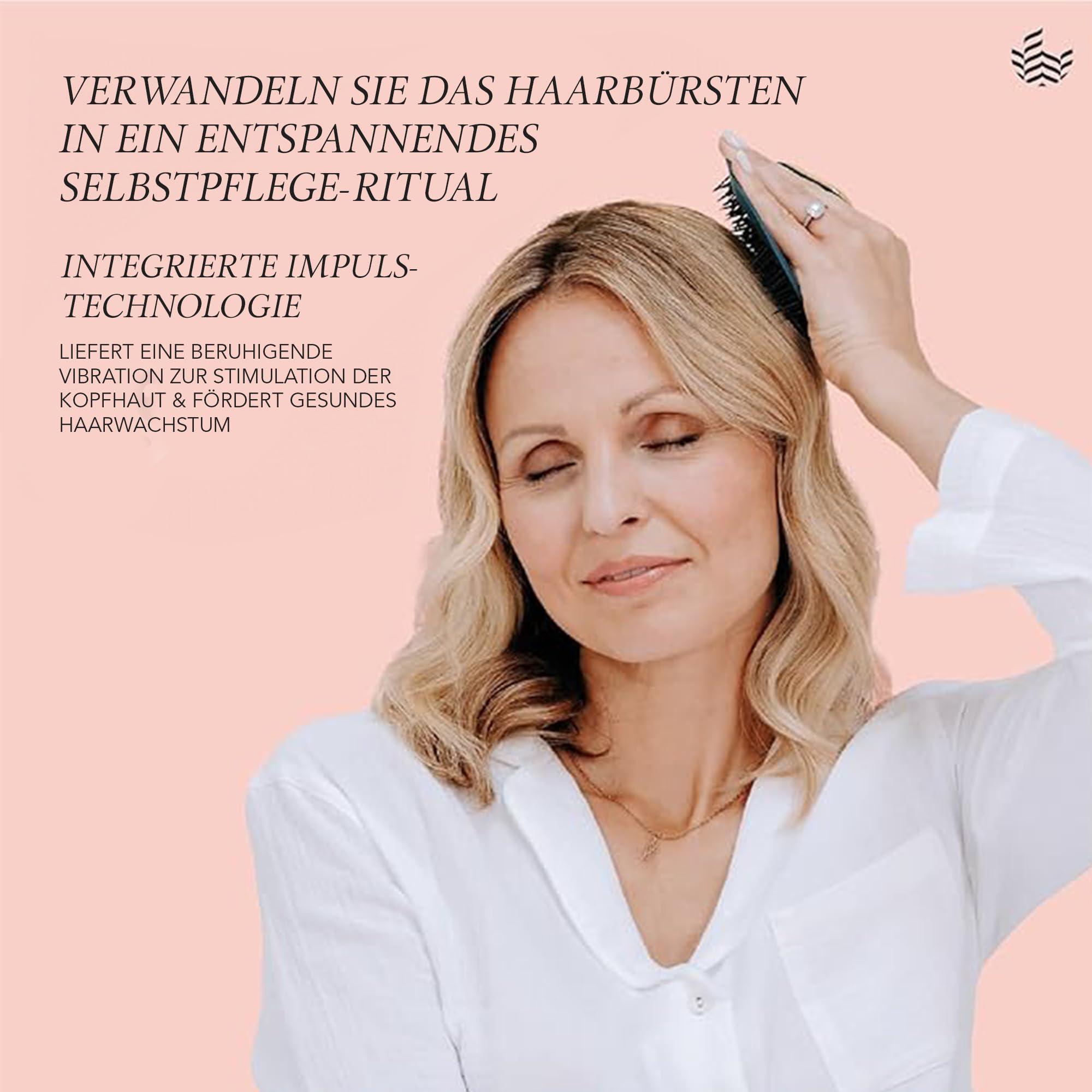 Manta Pulse Elektrischer Scalp Massager & Hair Shampoo Brush - Durchblutungs Stimulator & Kopfmassage für alle Haartypen, Kopfpeeling, für Trockene oder Nasse Haare, Sanfte Bürste für Hair Growth