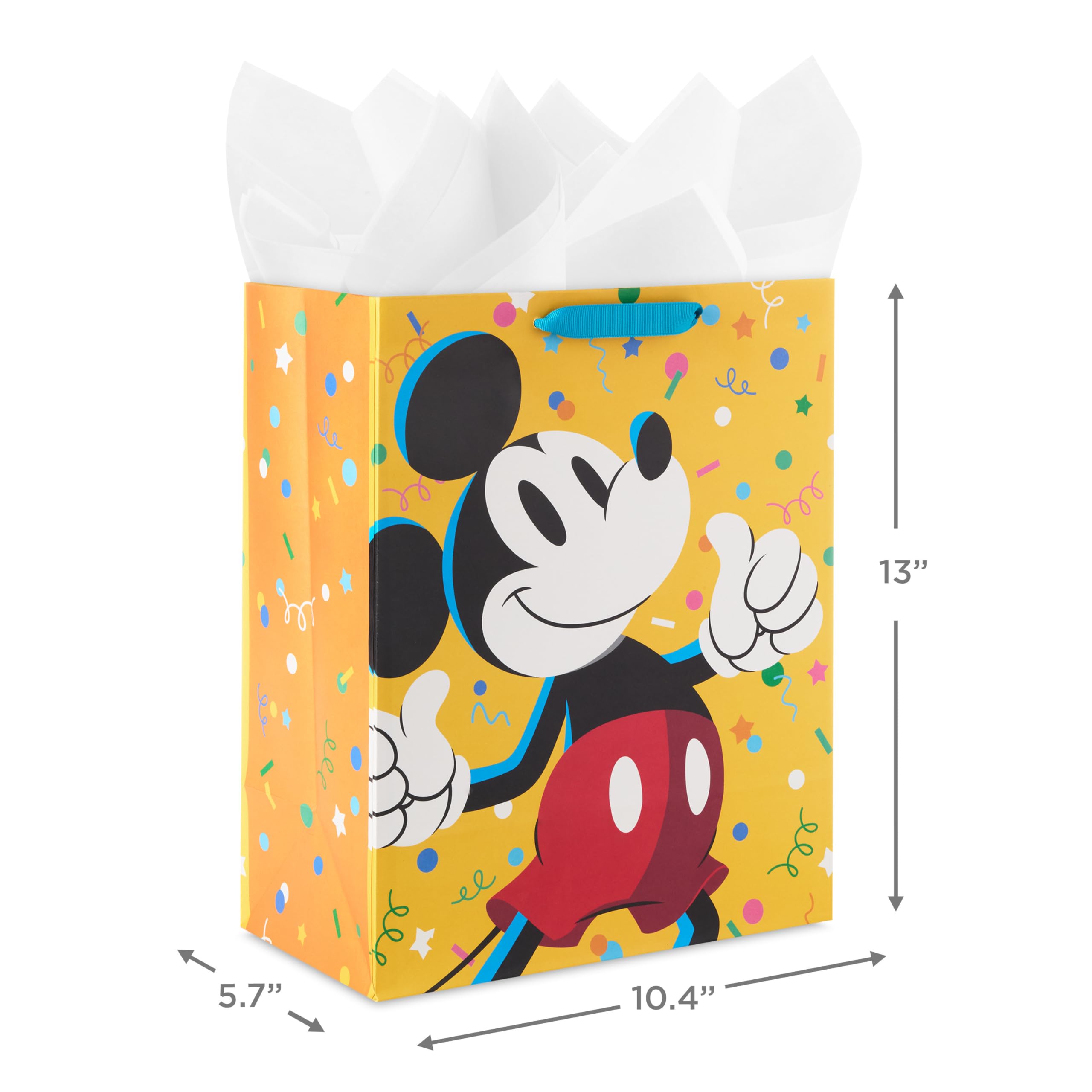 Hallmark Disney Bolsa de presente grande de 33 cm com papel de