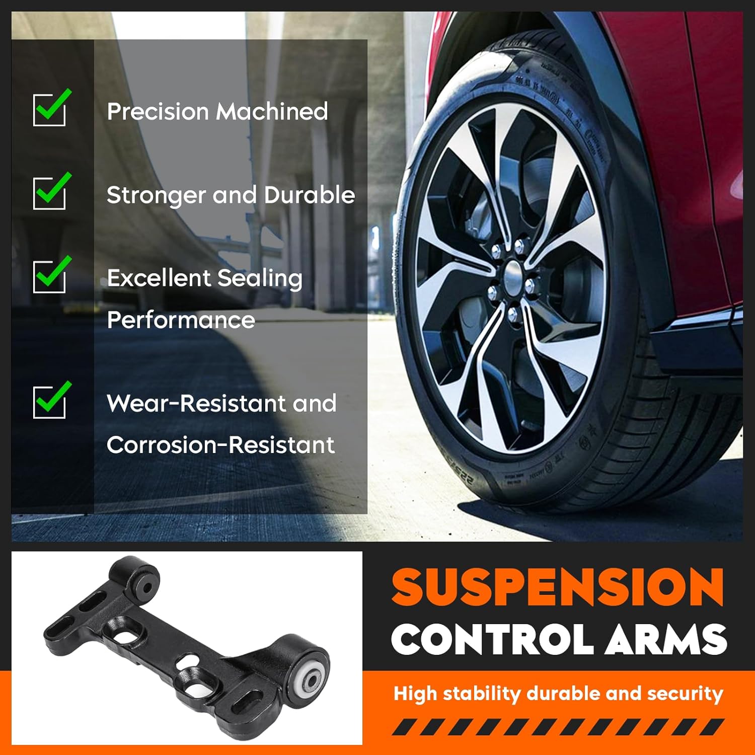 Front Suspension Lower Bracket Control Arms for Chevrolet Trailblazer/Buick Rainier 2004-2007, Fit for GMC Envoy 2002-2009, Fit for Isuzu Ascender2003-2008, Replace K641135 K641134, 2PCS