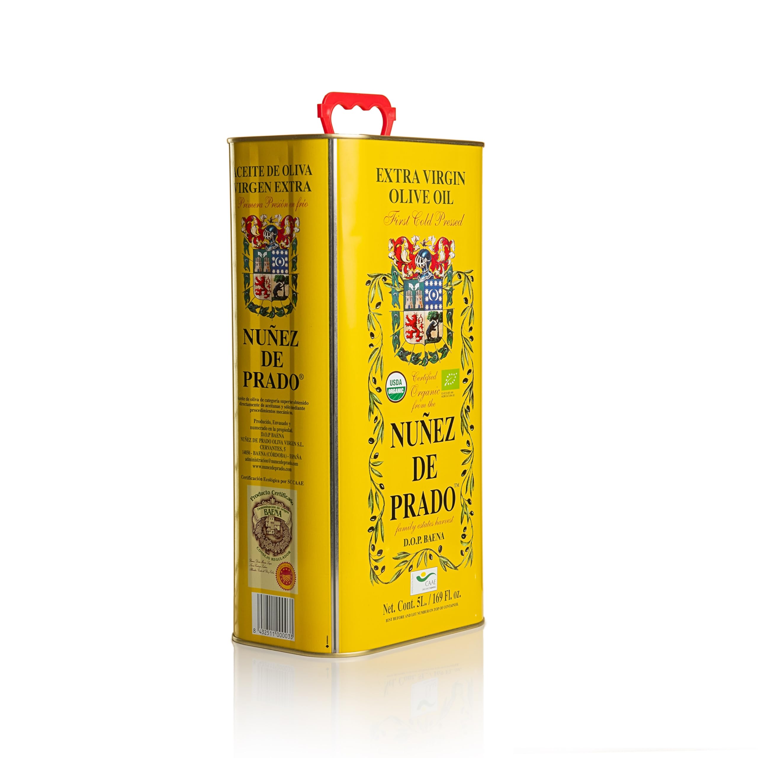 PRADO NUÑEZ | Oliwa z oliwek extra virgin (Odmiany Picudo i Hojiblanca) - Pudełko 5 litrów
