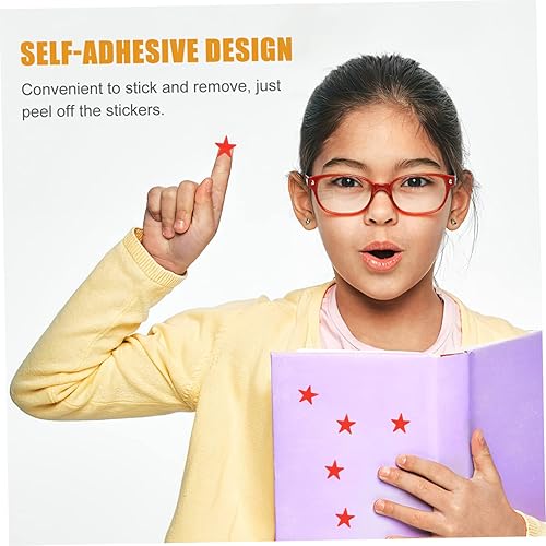 Miniatura 3 de TEHAUX 1400 calcomanías de etiquetas adhesivas de estrellas para pared, calcomanías de bricolaje para guardería, etiqueta triangular, carpetas de
