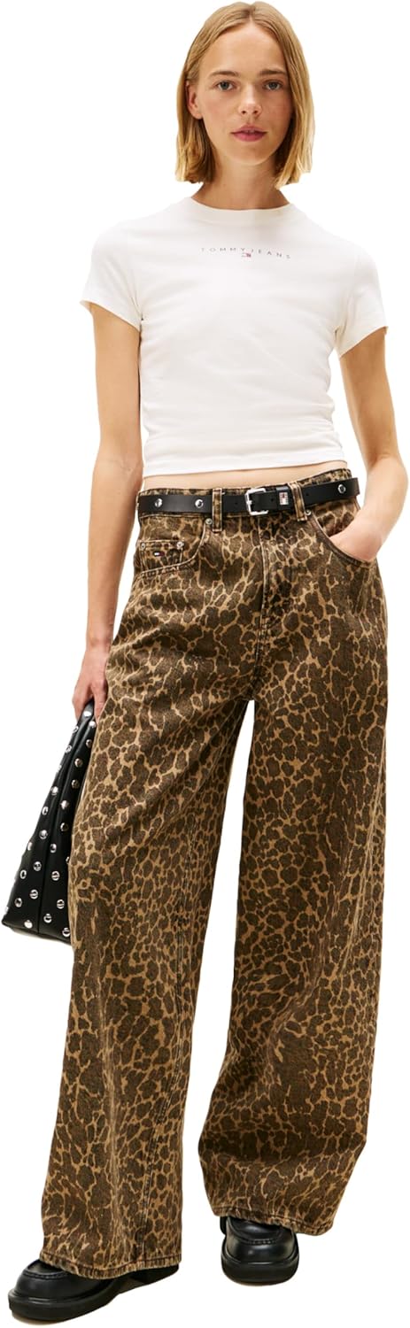 Tommy Jeans Women's Graphic Tee with Rhinestone Flag Logo - Image 3