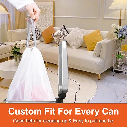 Miniatura 7 de Code Q - 200 bolsas de basura resistentes con cordón reforzado para 13-17 galones40-65 litros, compatibles con Reliable1st con Code Q, forros de