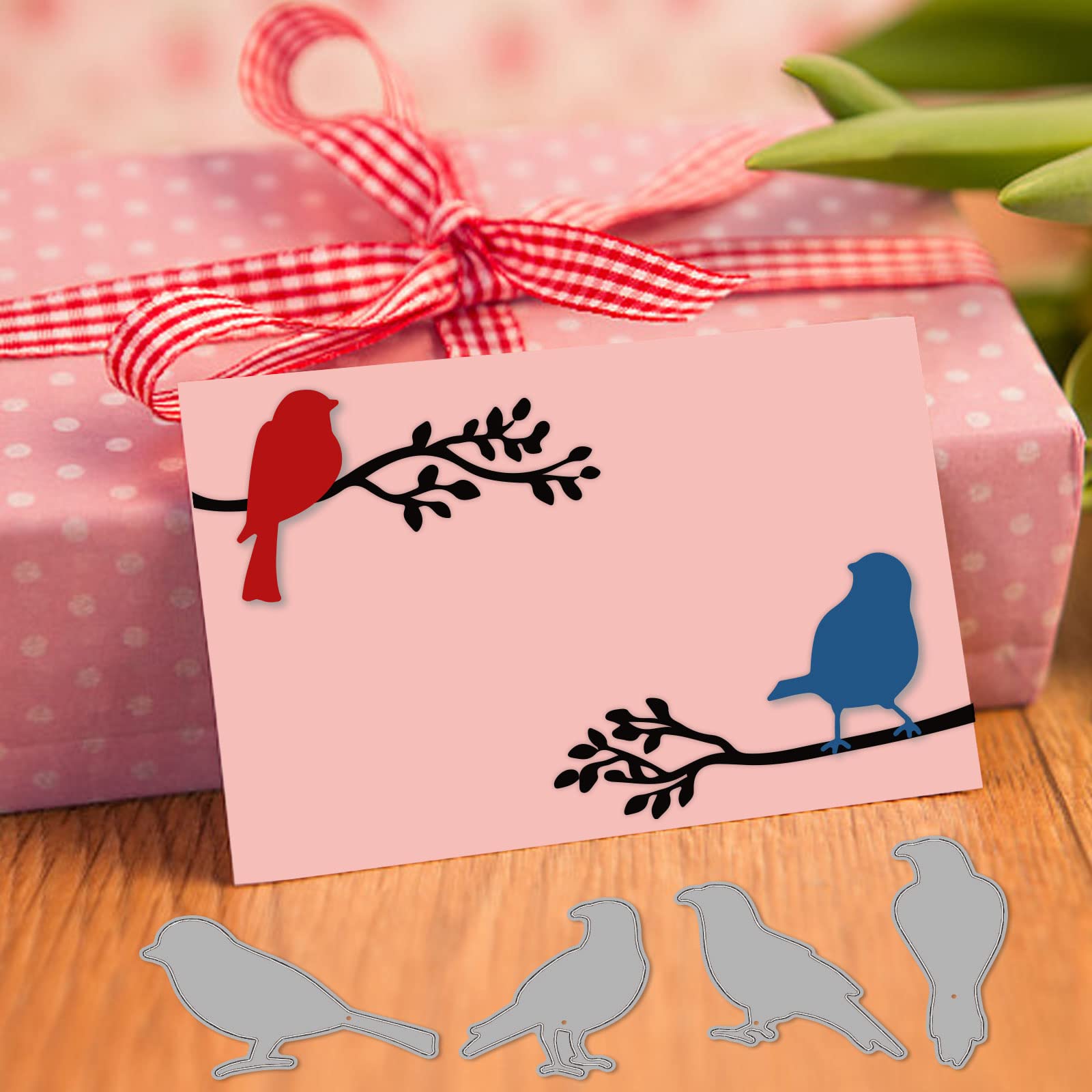 GLOBLELAND Birds Cutting Dies Metal Crows Pigeons Die Cuts Embossing Stencils Template for Paper Card Making Decoration DIY Scrapbooking Album Craft Decor - Image 3