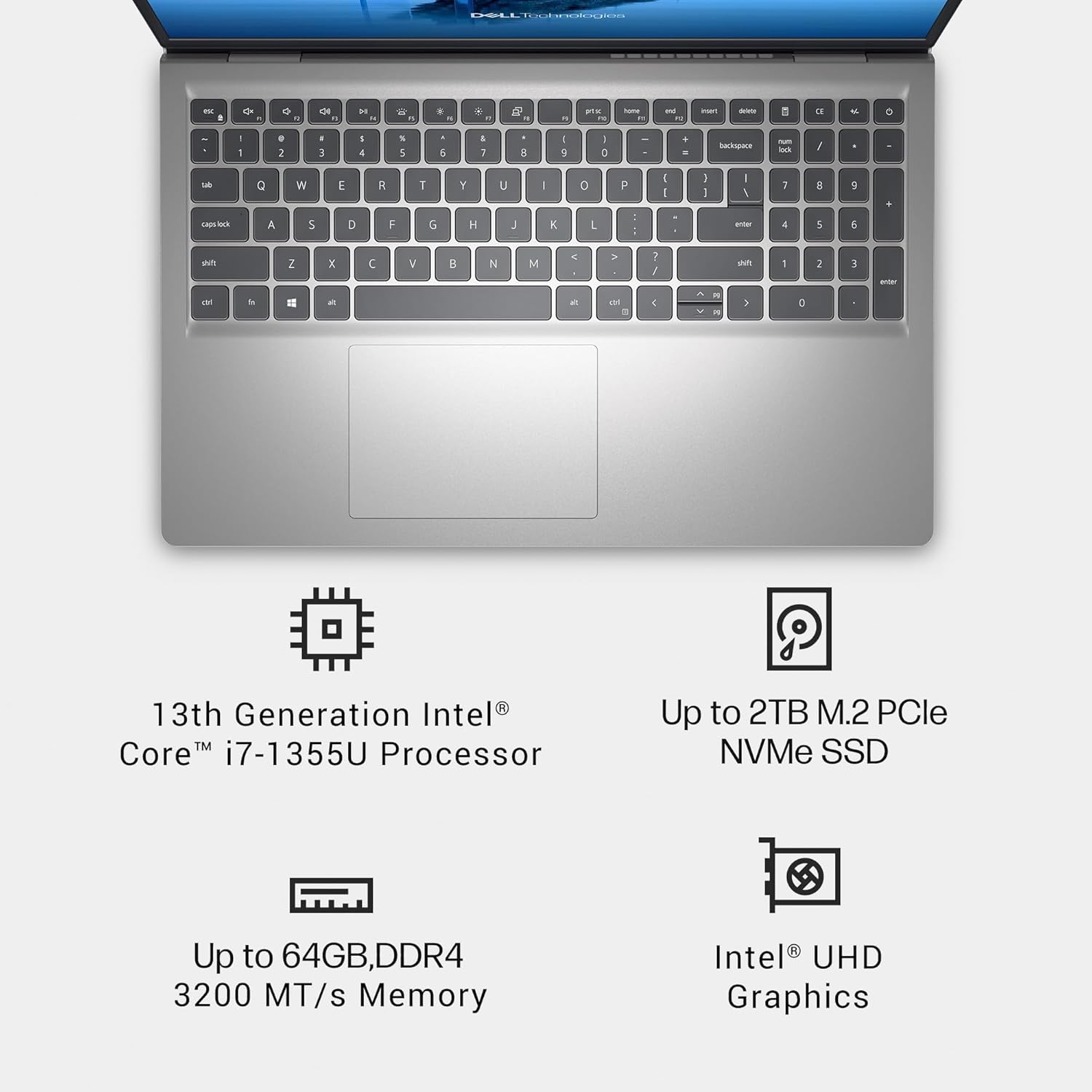 Dell 15 Business Laptop DC15250, Intel 10-Core i7-1355U(Up to 5.0GHz), 16GB RAM, 1TB SSD, 15.6" 1080p 120Hz Display, Intel UHD Graphics, Windows 11 Pro, WiFi 6, Backlit Keyboard