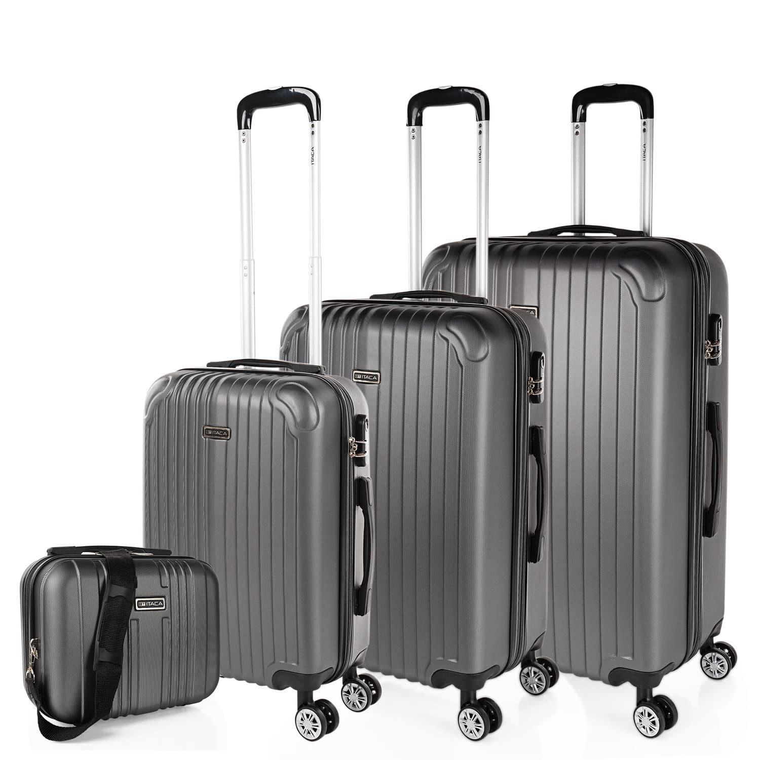ITACA - Maletas Grandes De Viaje Rígidas Ligeras con 4 Doble Rueda 360° Maleta Grande 23 Kilos Alta Resistencia Extensible Maleta XL Duradera, Mandarina — view 55